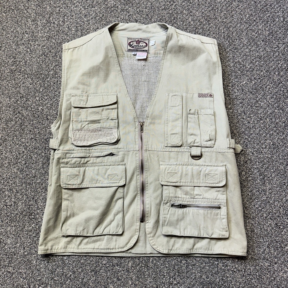 Kanata Outfitter Canadian Supply Co Med Fishing Vest Photography Pockets Safari